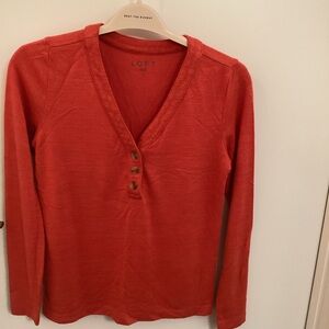 LOFT Bold Red Knit Top